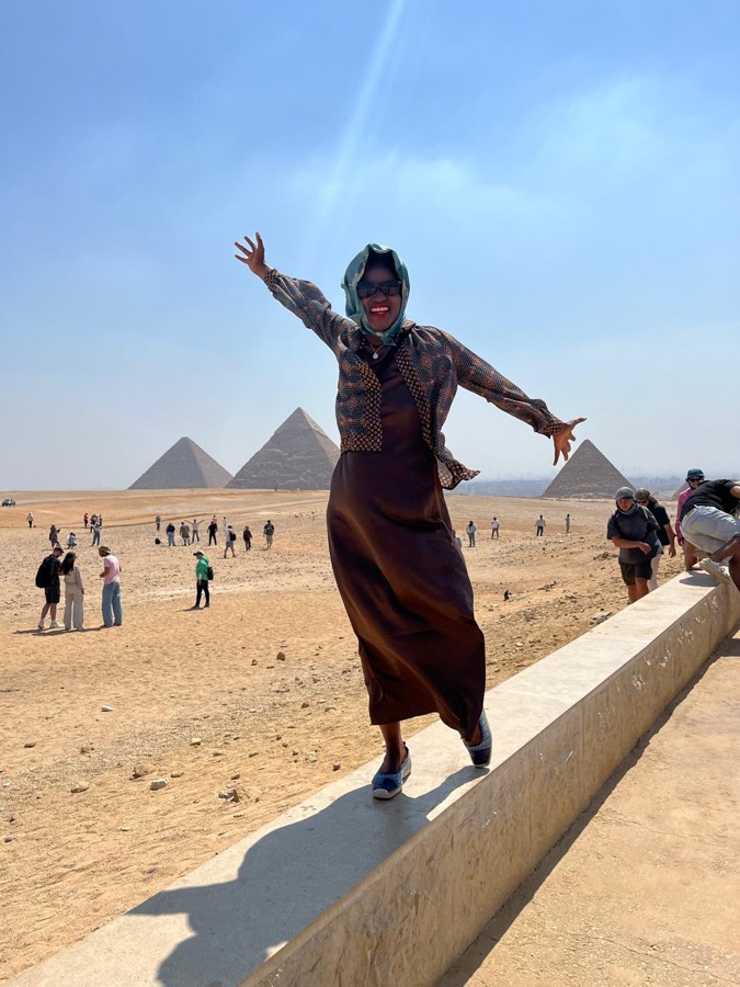 Saada at the Pyramids of Giza, Egypt